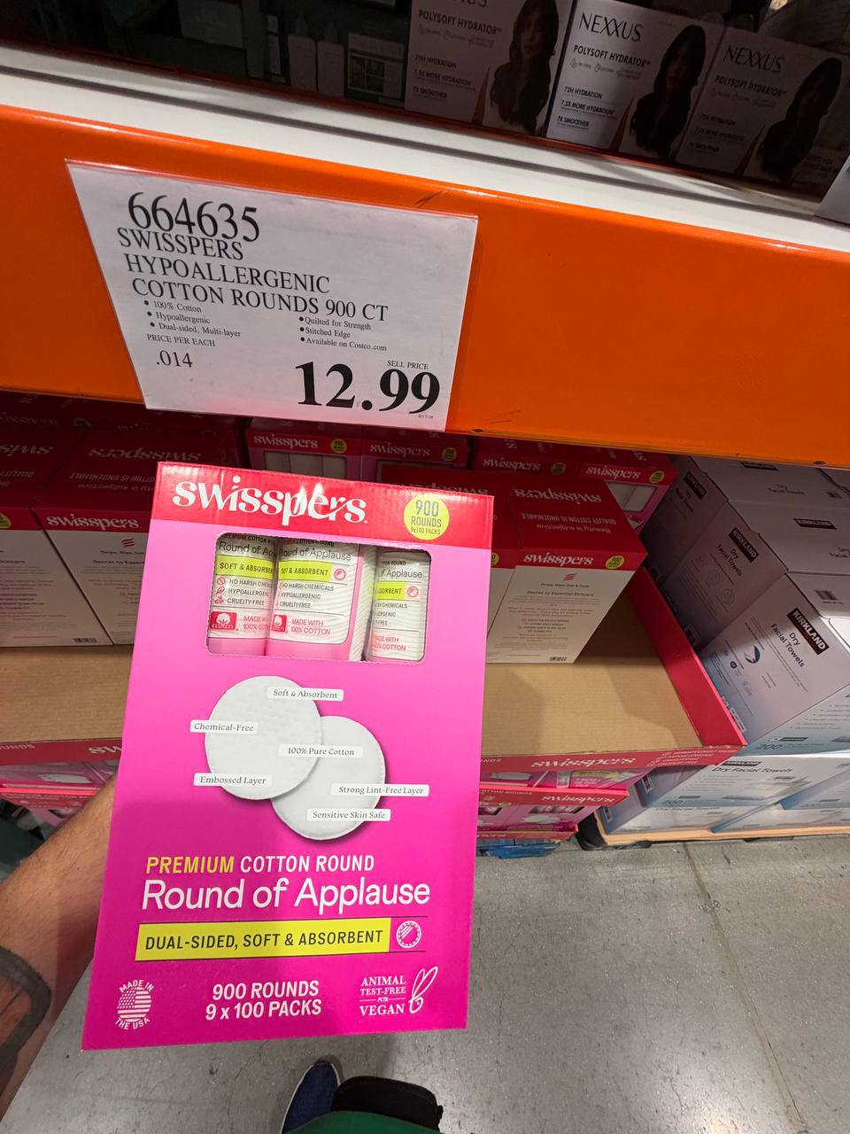 Costco - Swisspers Hypoallergenic Cotton Rounds 900 CT