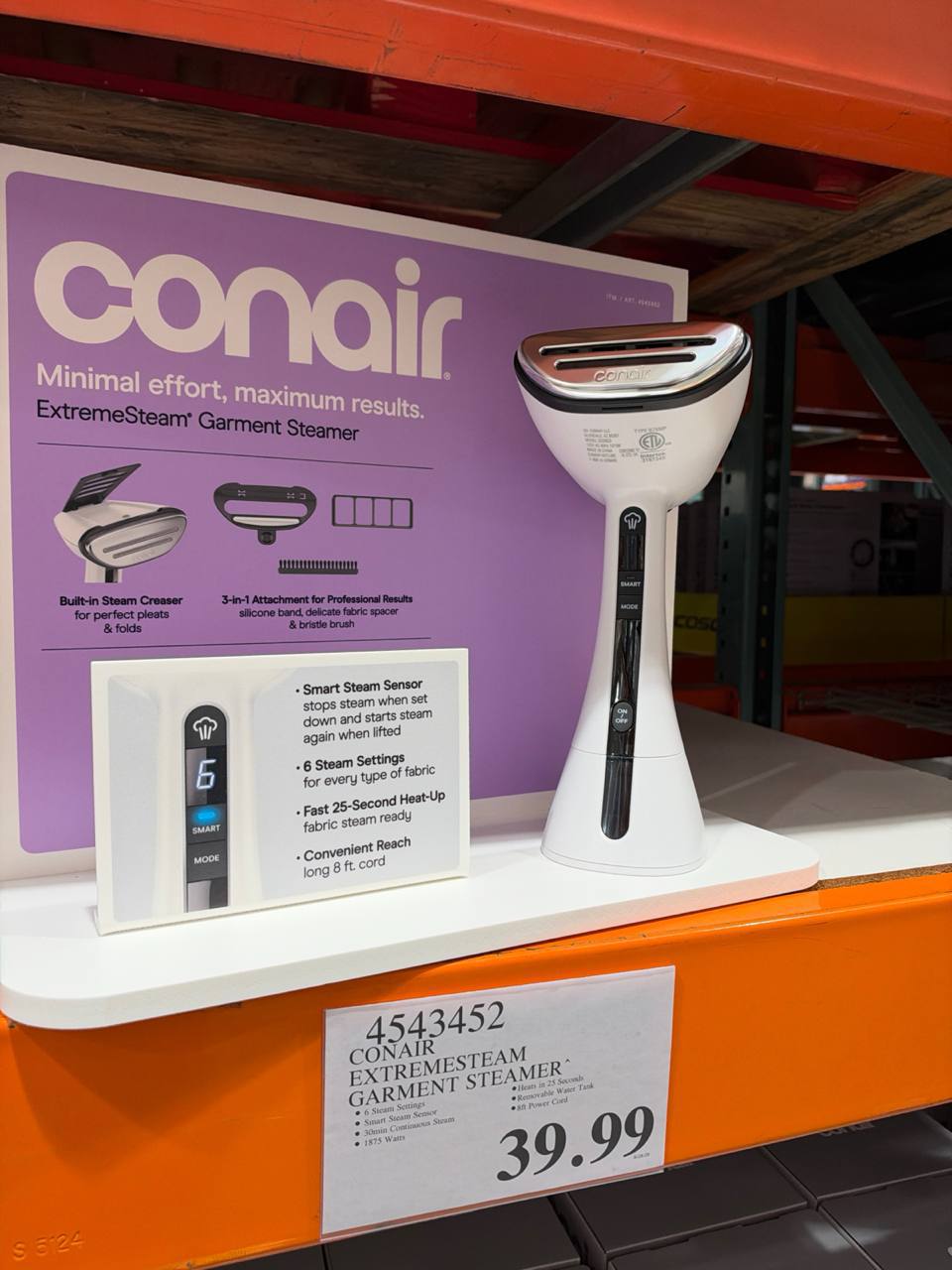 Costco - Conair Extremesteam Garment