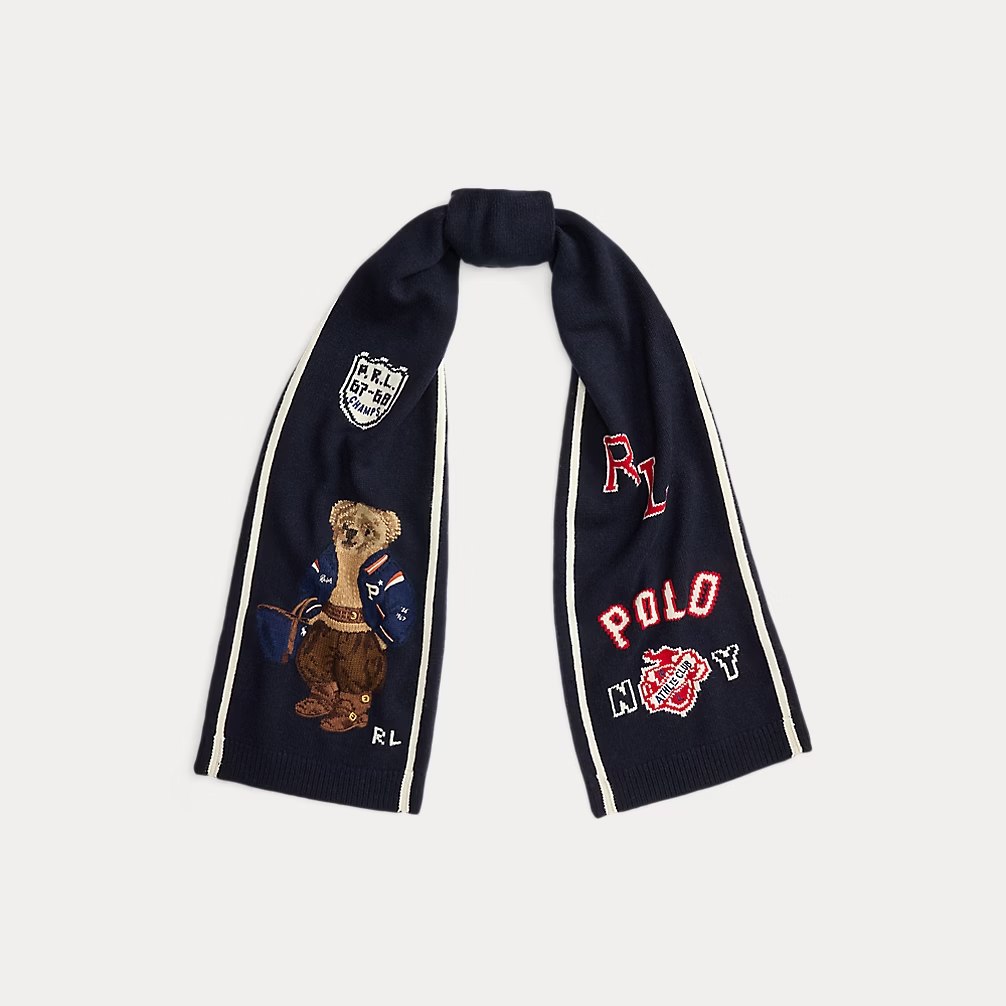 PRL - Polo Bear Graphic Wool-Blend Scarf