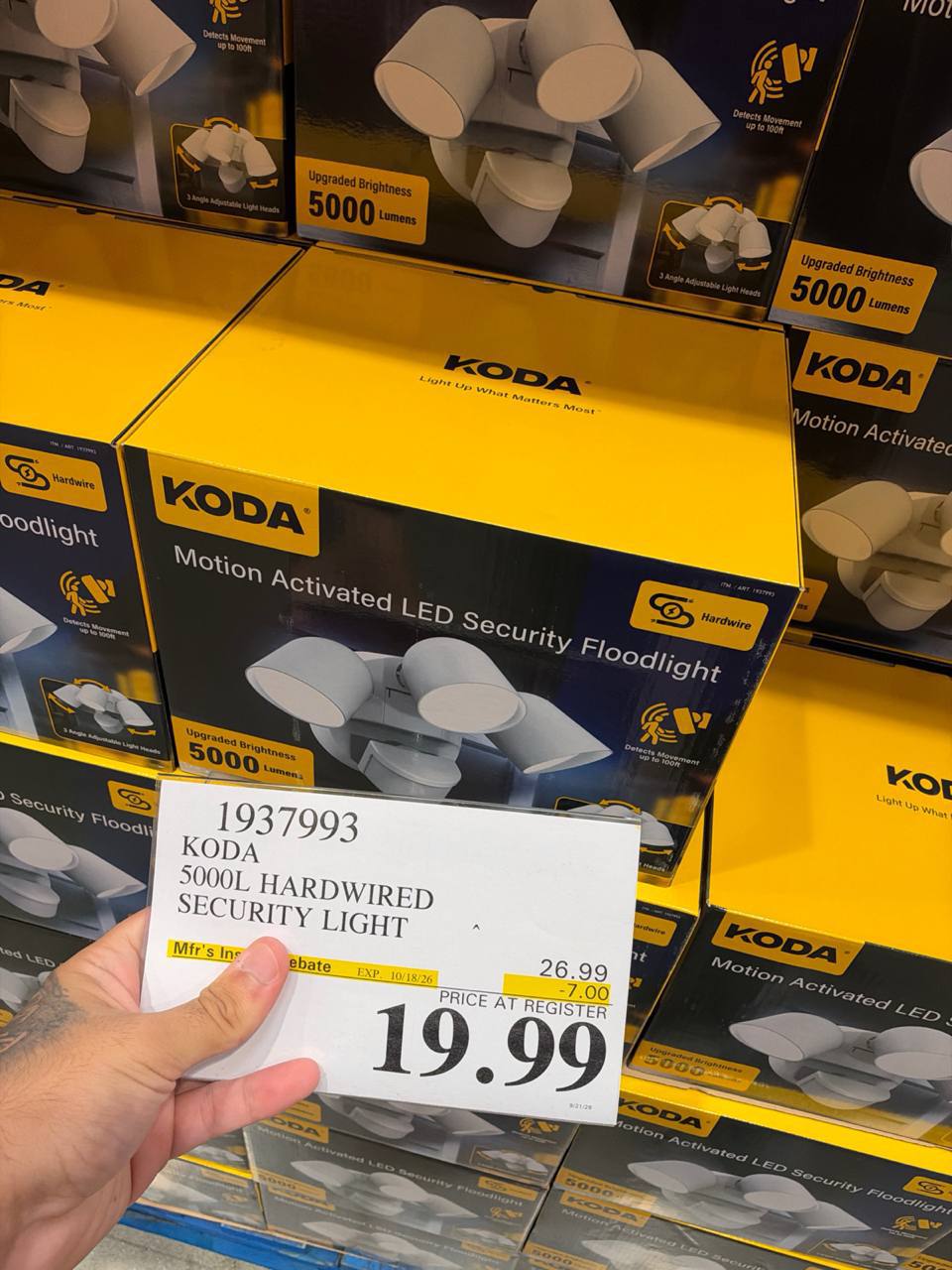Costco- Koda 5000L Hardwired Security Light