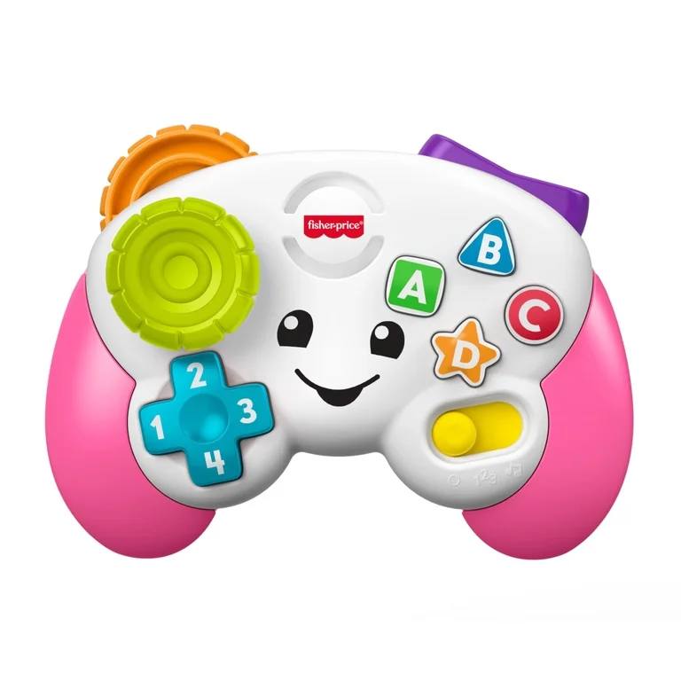 Walmart-  Fisher-Price Laugh & Learn Baby & Toddler Toy Game & Learn Controller Pink Pretend Video Game with Music & Lights for Ages 6+ Months