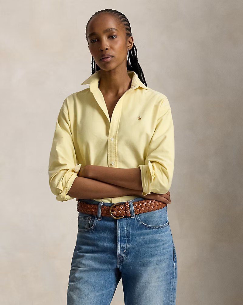 PRL Fem- Relaxed Fit Cotton Oxford Shirt