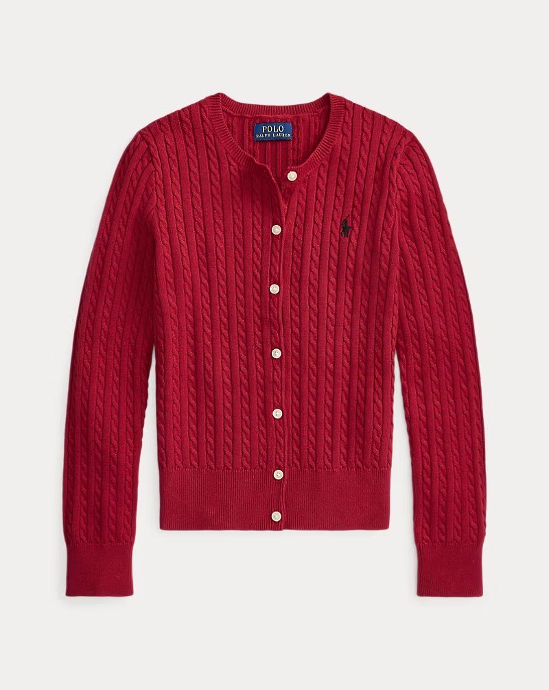 PRL Girl - Mini-Cable Cotton Cardigan
