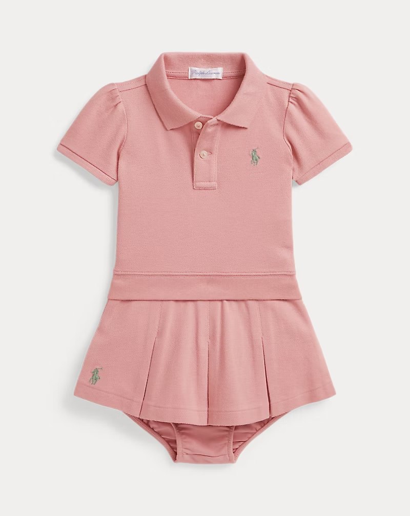PRL Girl- Stretch Mesh Polo Shirt & Skort