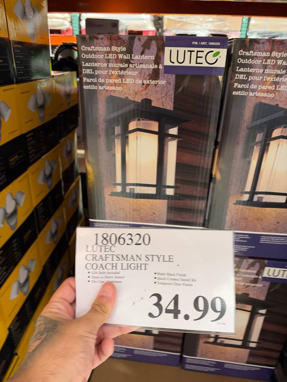Costco- Lutec Craftsman Style Coach Light