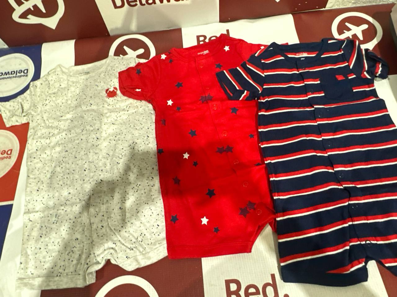 Carters Set 3 macacao curto  (E4)