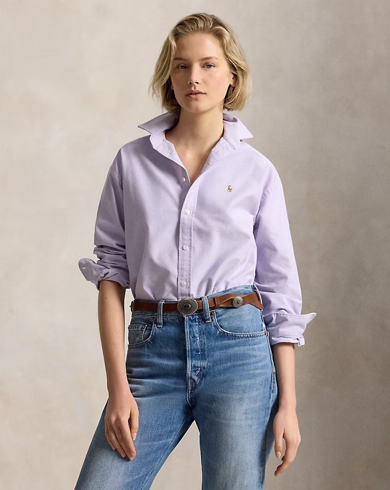 PRL Fem- Relaxed Fit Cotton Oxford Shirt