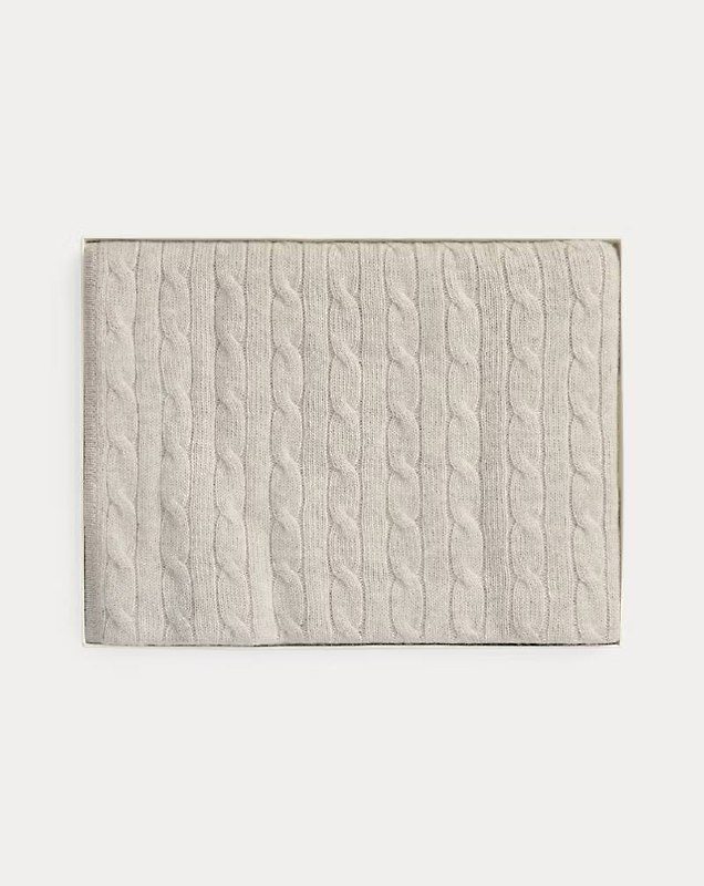 PRL- Cable-Knit Cashmere Blanket