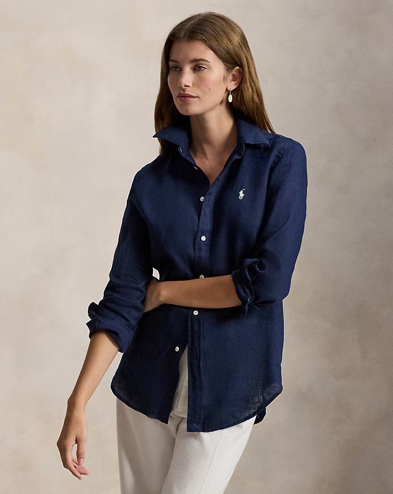 PRL Fem- Classic Fit Linen Shirt