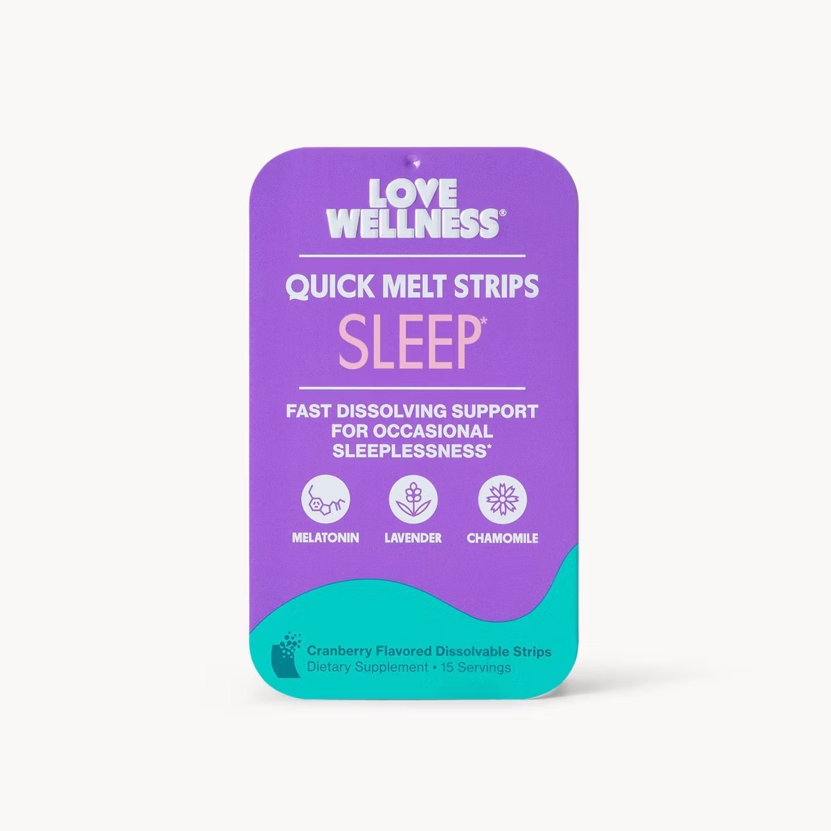 Target - Love Wellness Sleep Quick Melt Strips - Occasional Sleeplessness Support - Cranberry - 15ct