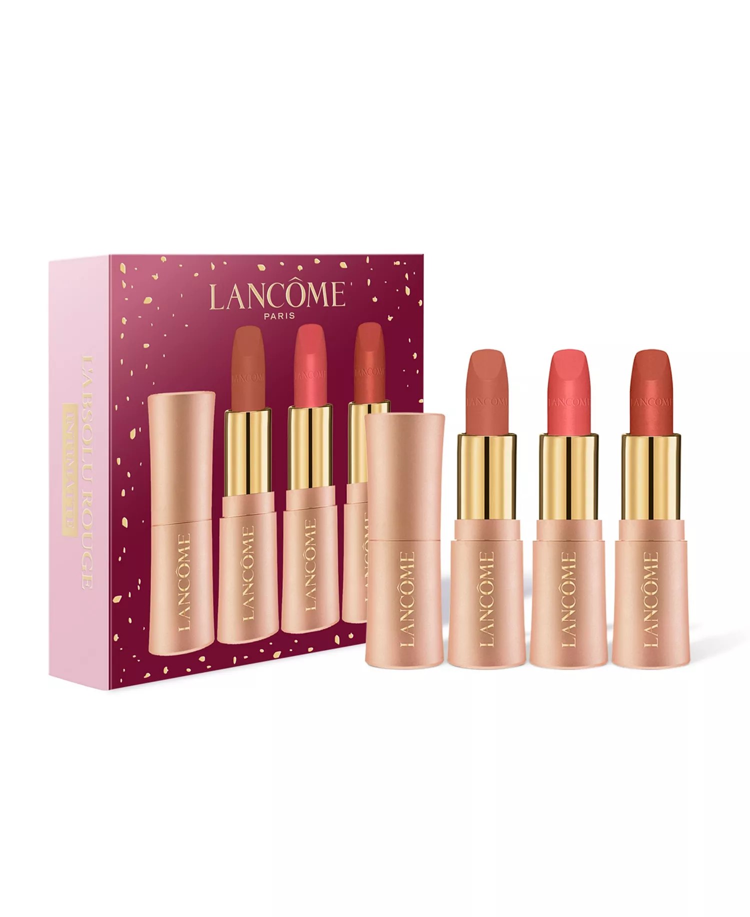 Macy's - Lancôme 3-Piece L'Absolu Rouge Intimatte Soft Matte Lipstick Trio Gift Set