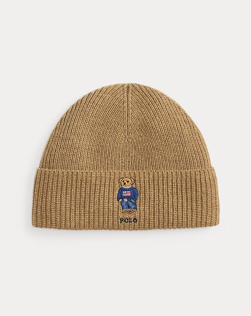PRL Masc - Polo Bear Rib-Knit Beanie