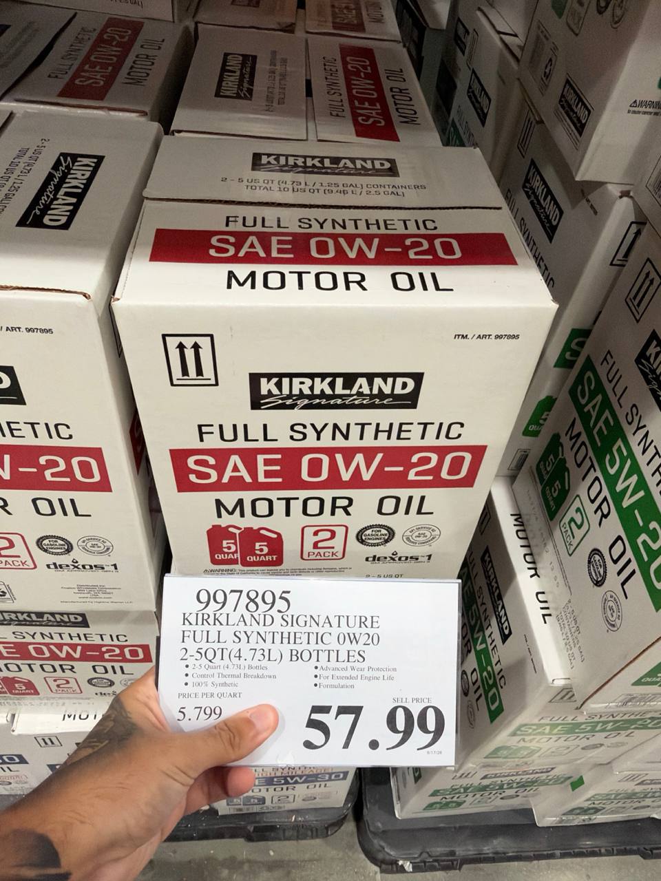 Costco- Kirkland Signature Full Synthetic 0W20 2-5QT (4.73L)