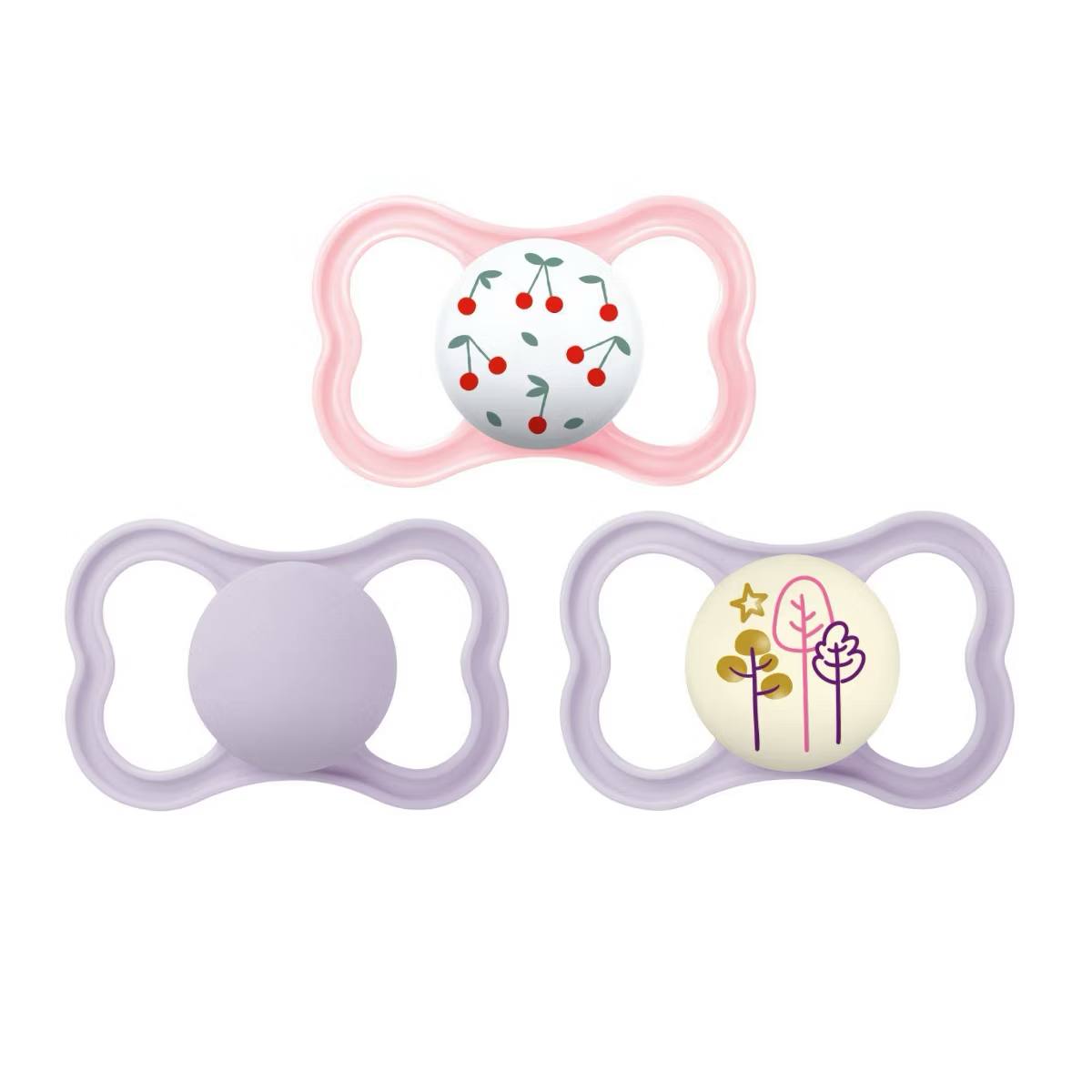 Target- MAM Air Day & Night Pacifier 6m+ - Girl - 3pk: Silicone, BPA-Free
