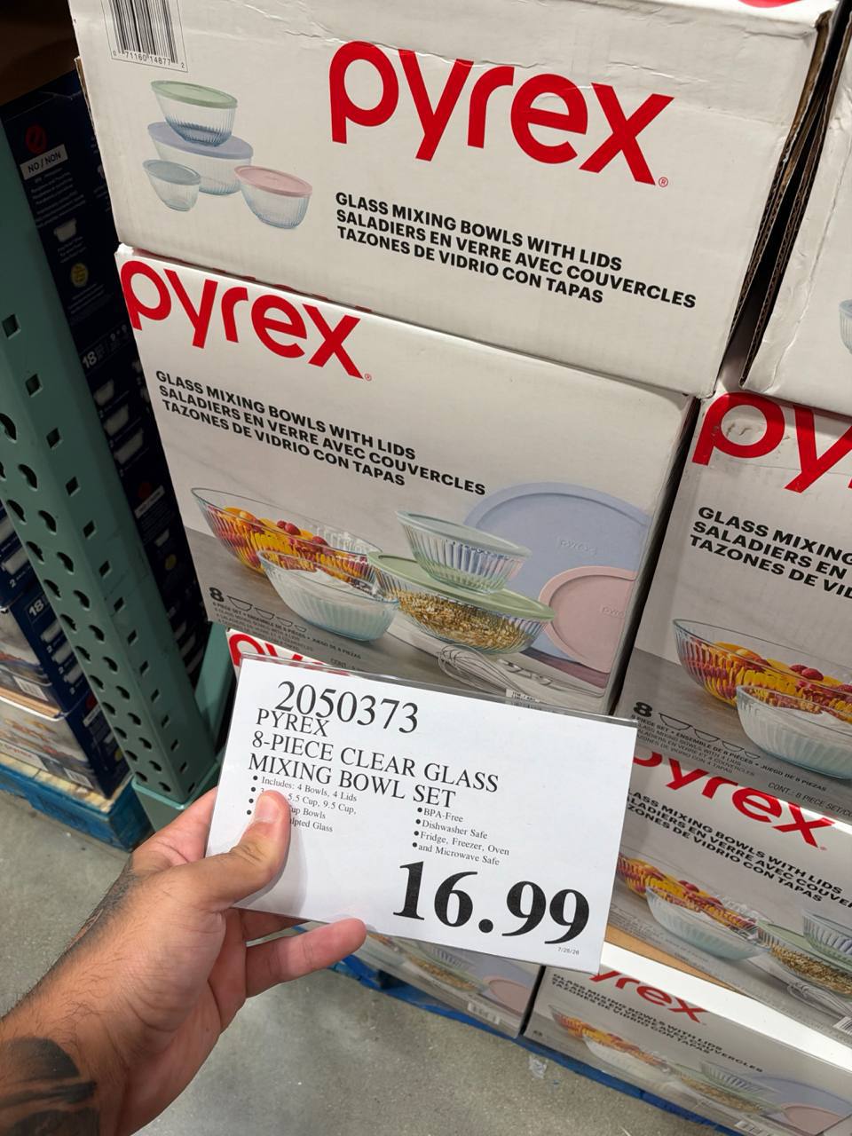 Costco- Pyrex Bowls Set Clear Glass