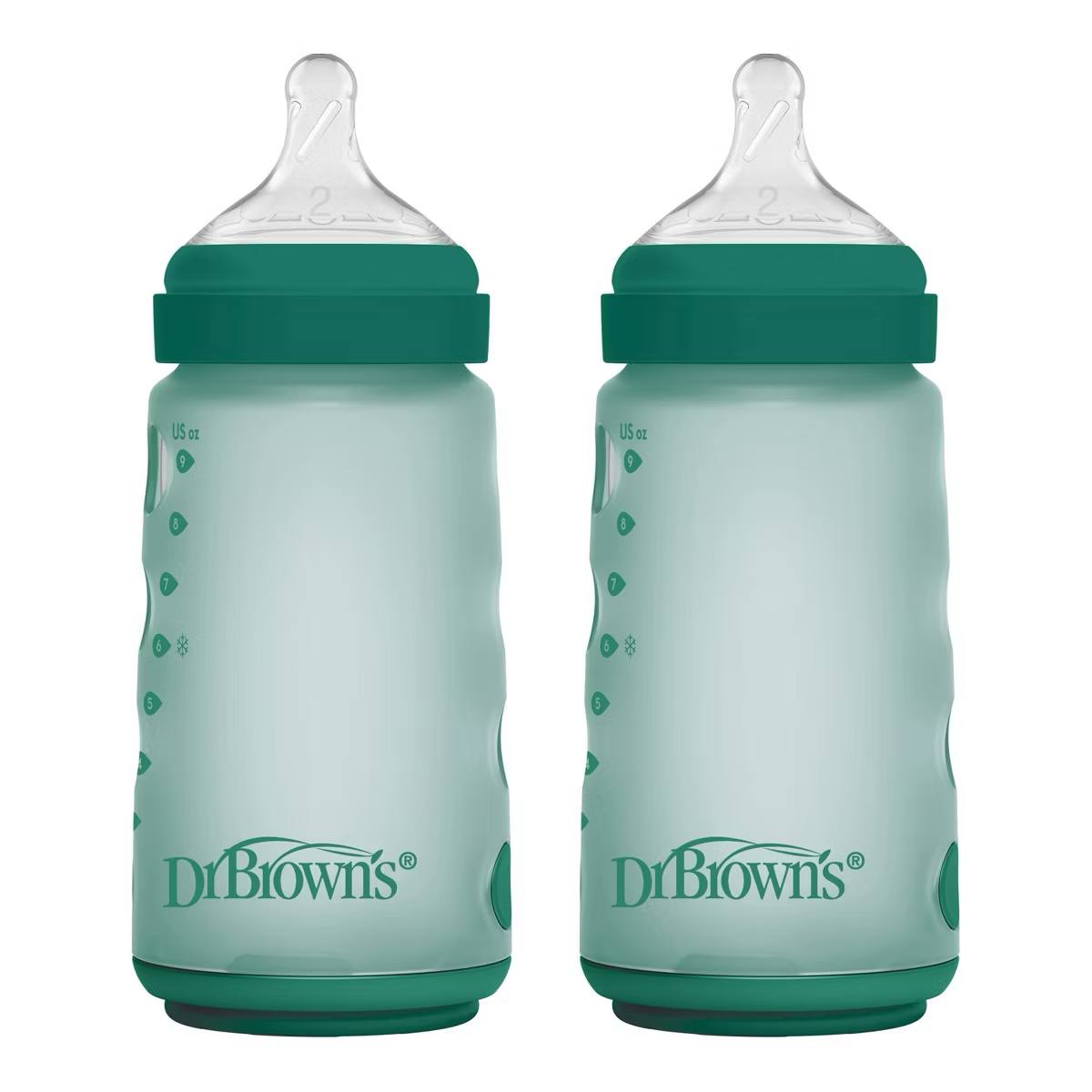 Target- Dr. Brown's Silicone Baby Bottles - Green - 9 fl oz/2pk
