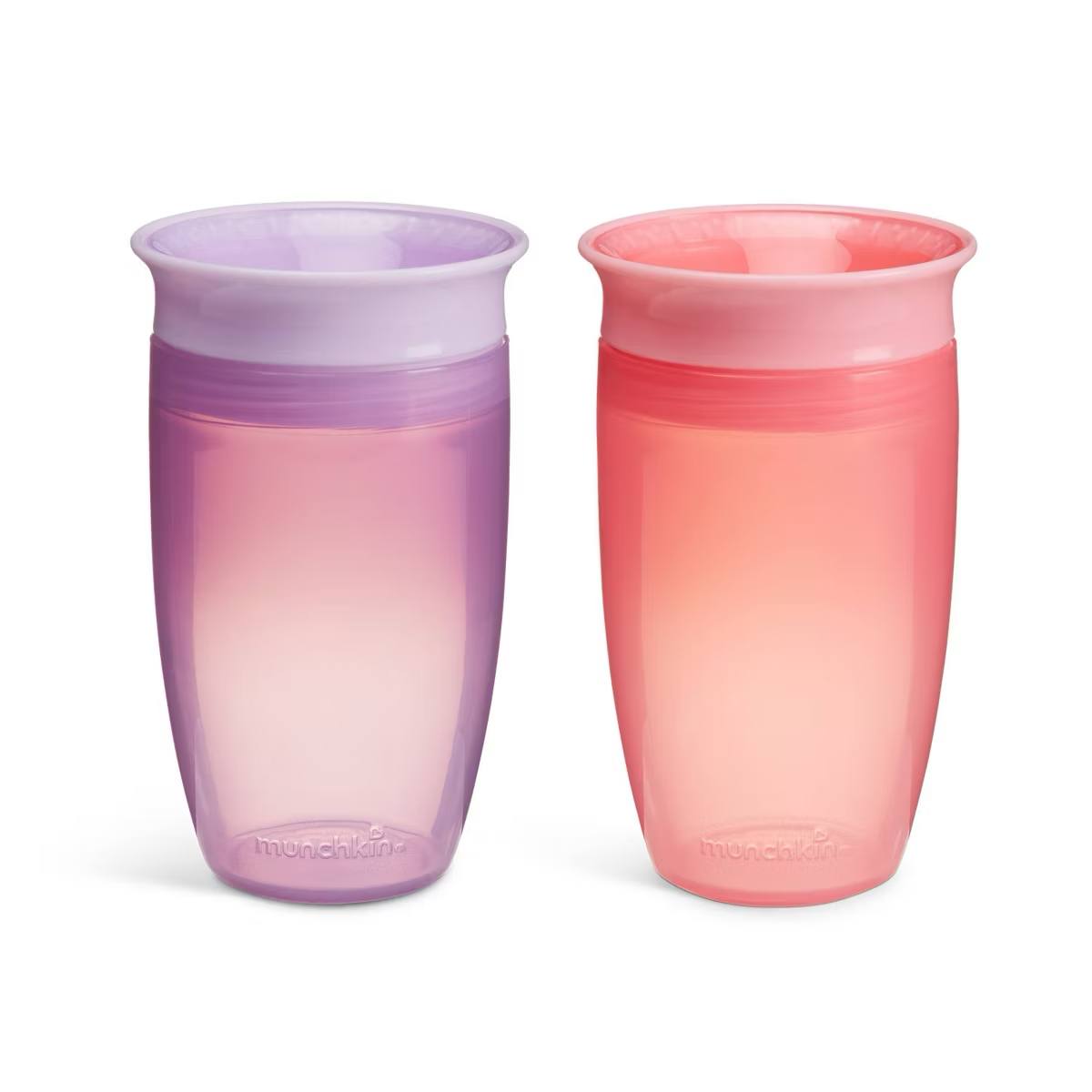 Target- Munchkin Miracle 360 Sippy Cup 10oz/2pk - Pink/Purple: BPA-Free, Spoutless, Spillproof