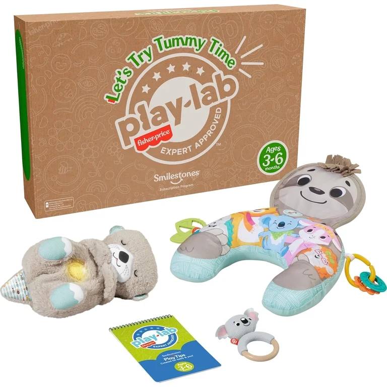 Walmart- Fisher-Price Baby Play Kit Let’s Try Tummy Time Gift Set, Developmental Toys with Activity Guide for Infants Ages 3+ Months