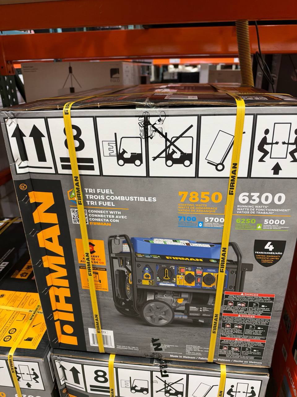 Costco- gerador portátil tri-fuel Firman