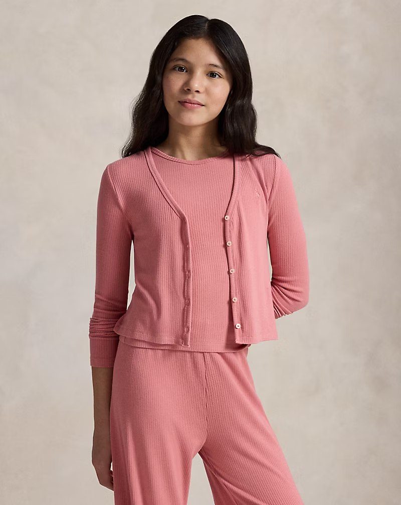 PRL Girl - Ribbed Cardigan & Top Set