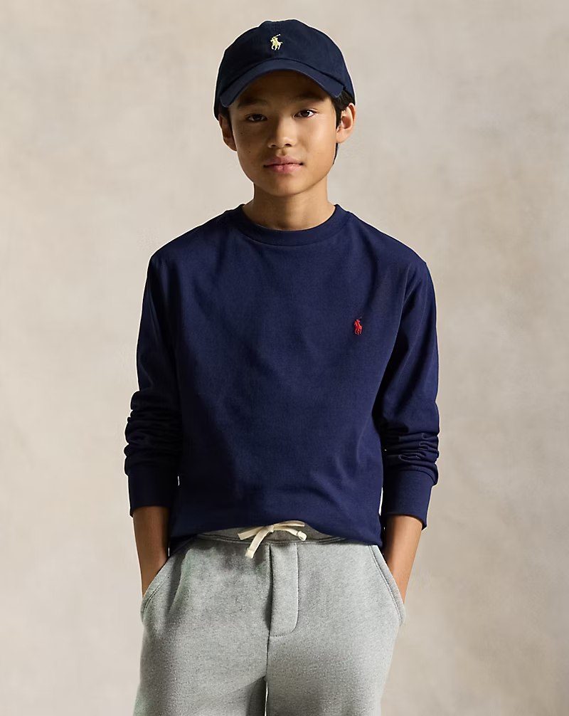 PRL Boy - Cotton Jersey Long-Sleeve Tee