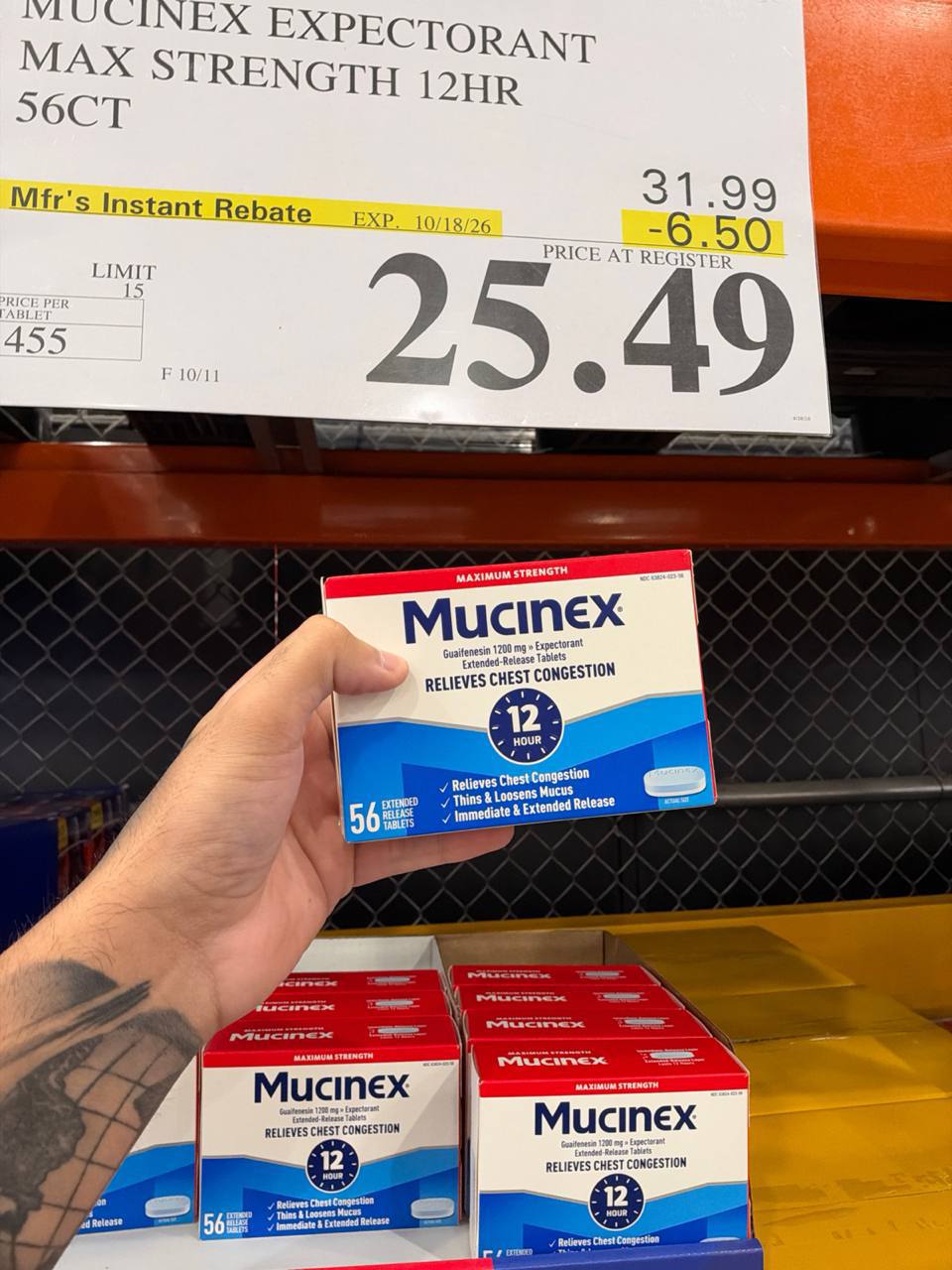 Costco- Mucinex Expectorant Max Strength 12HR