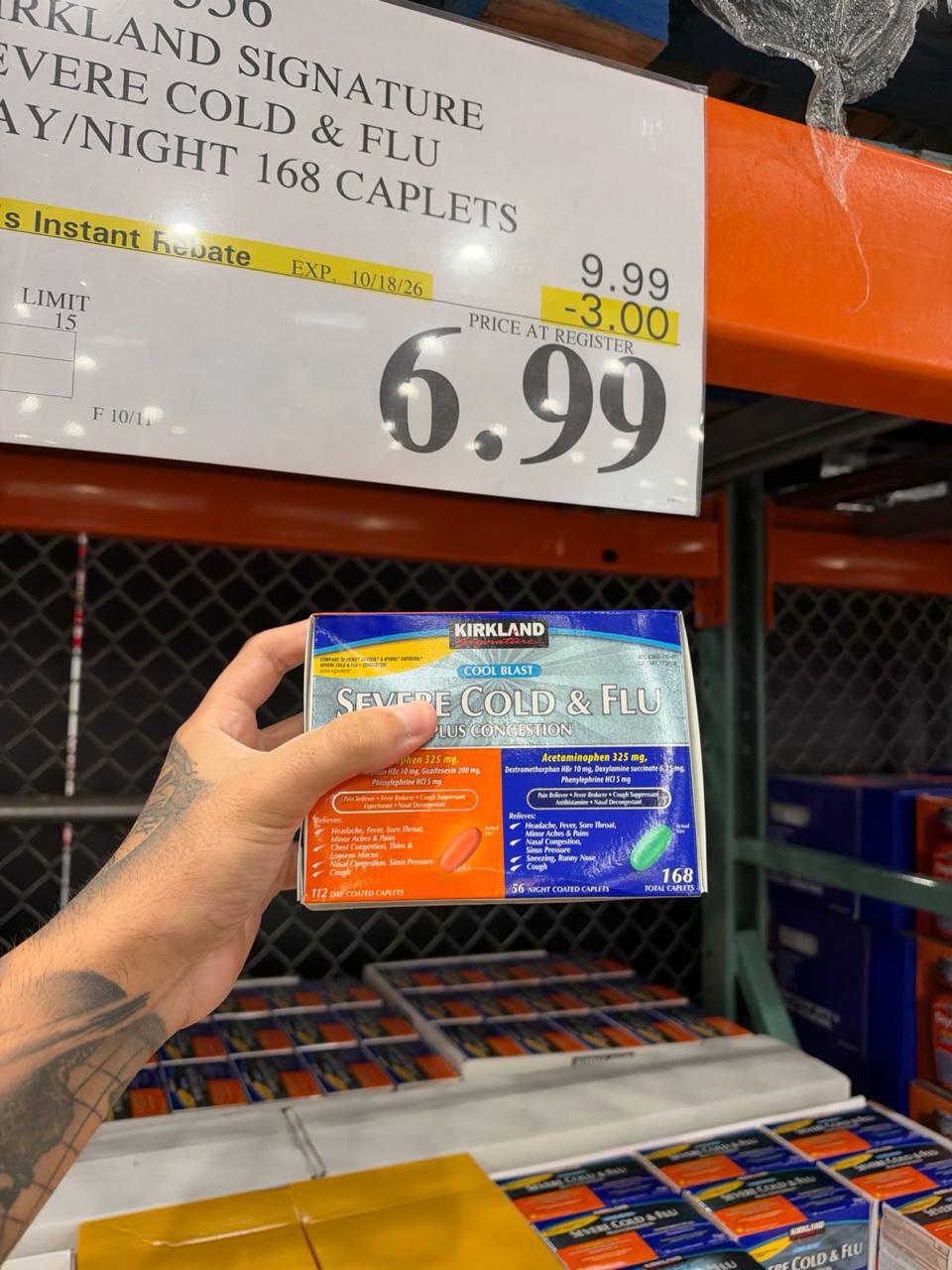 Costco-Kirkland Severe Cold Relief 168 Caplets
