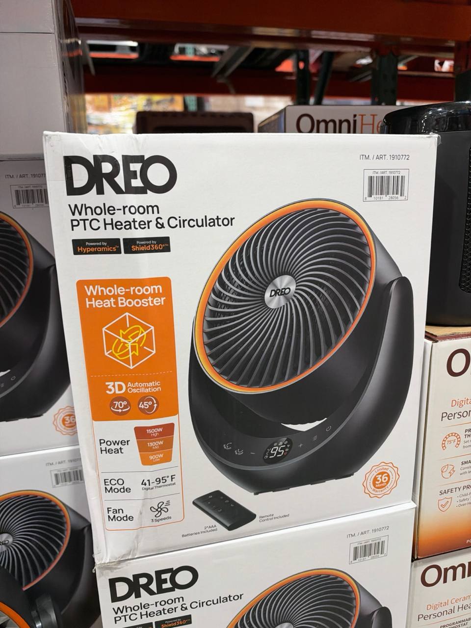 Costco - Dreo Whole-room PTC Heater & Circulator