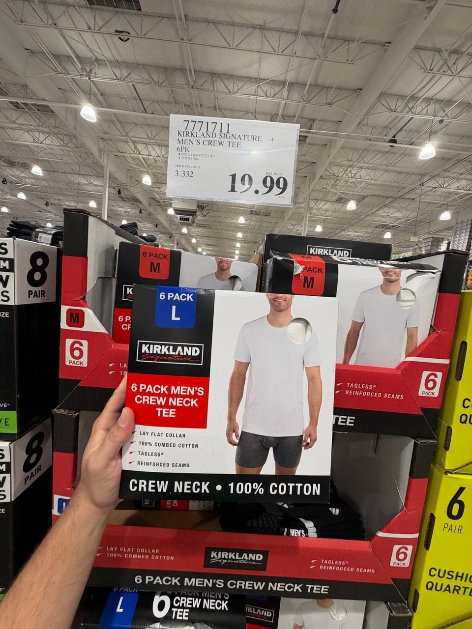 Costco - Kirkland 6 pack Crew Neck Tee