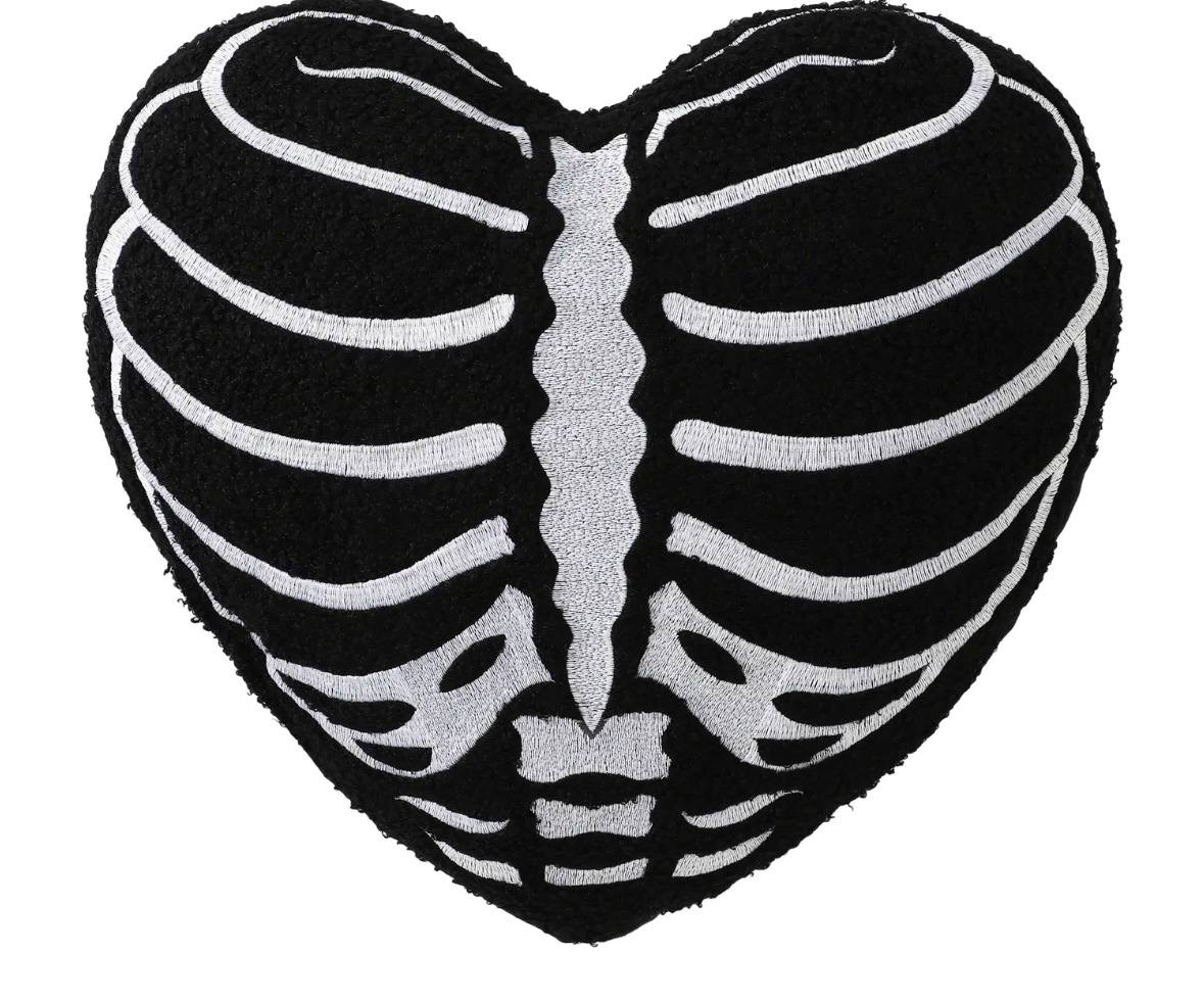 Five Below - Halloween Skeleton Rib Heart Pillow