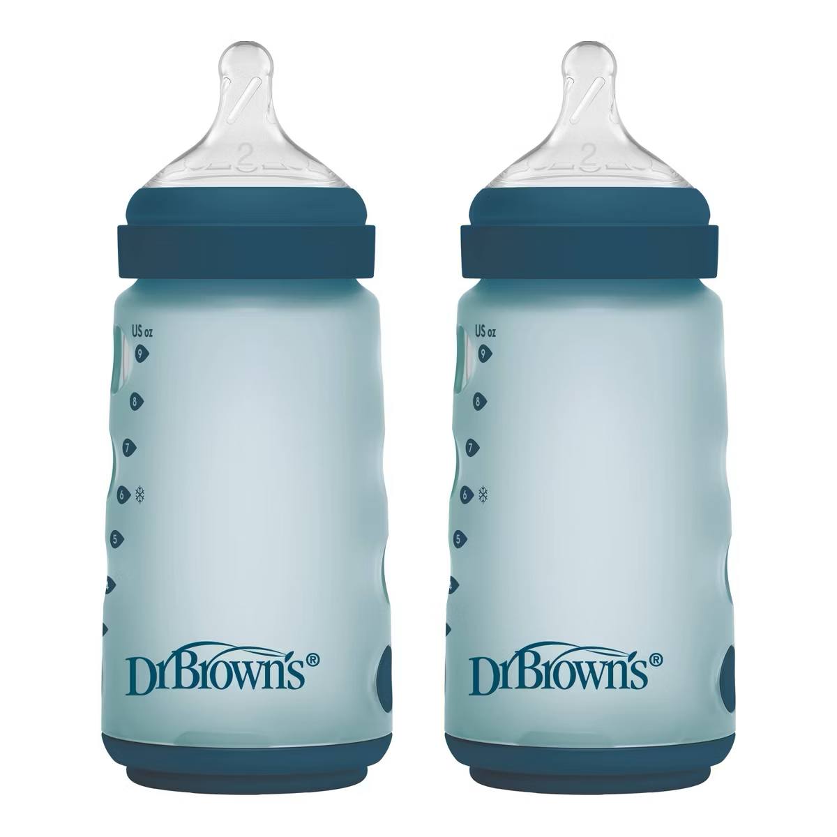 Target- Dr. Brown's Silicone Baby Bottles - Blue - 9 fl oz/2pk