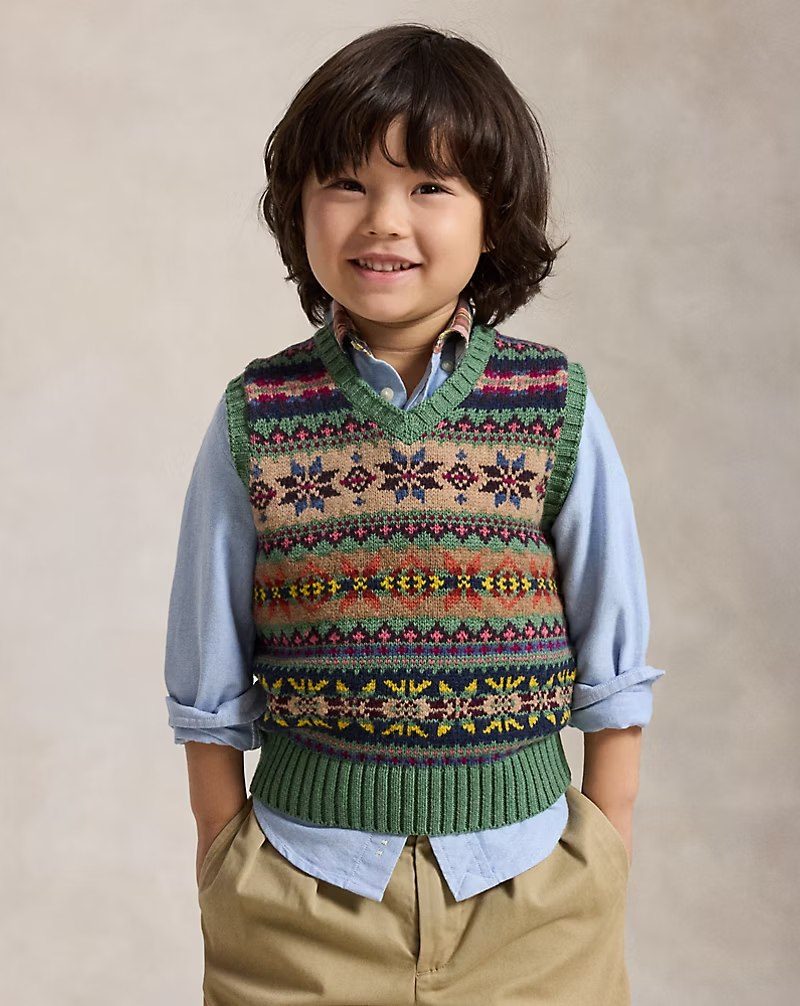 PRL Boy - Fair Isle Cotton-Blend Sweater Vest