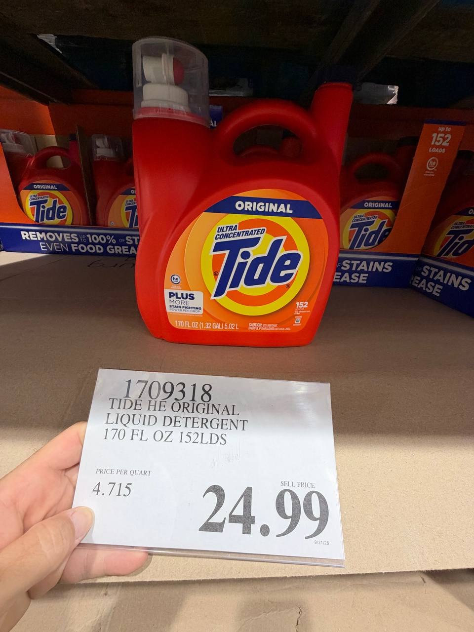 Costco - Tide He original Liquid Detergent