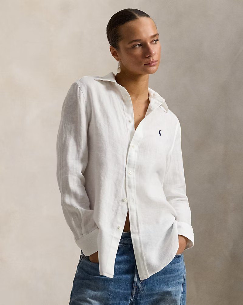 PRL Fem- Classic Fit Linen Shirt