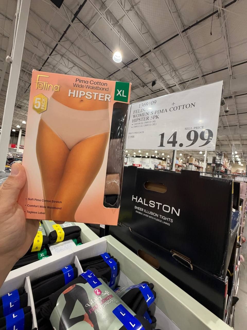 Costco Fem - Felina Pima Cotton Wide Waistband Hipster