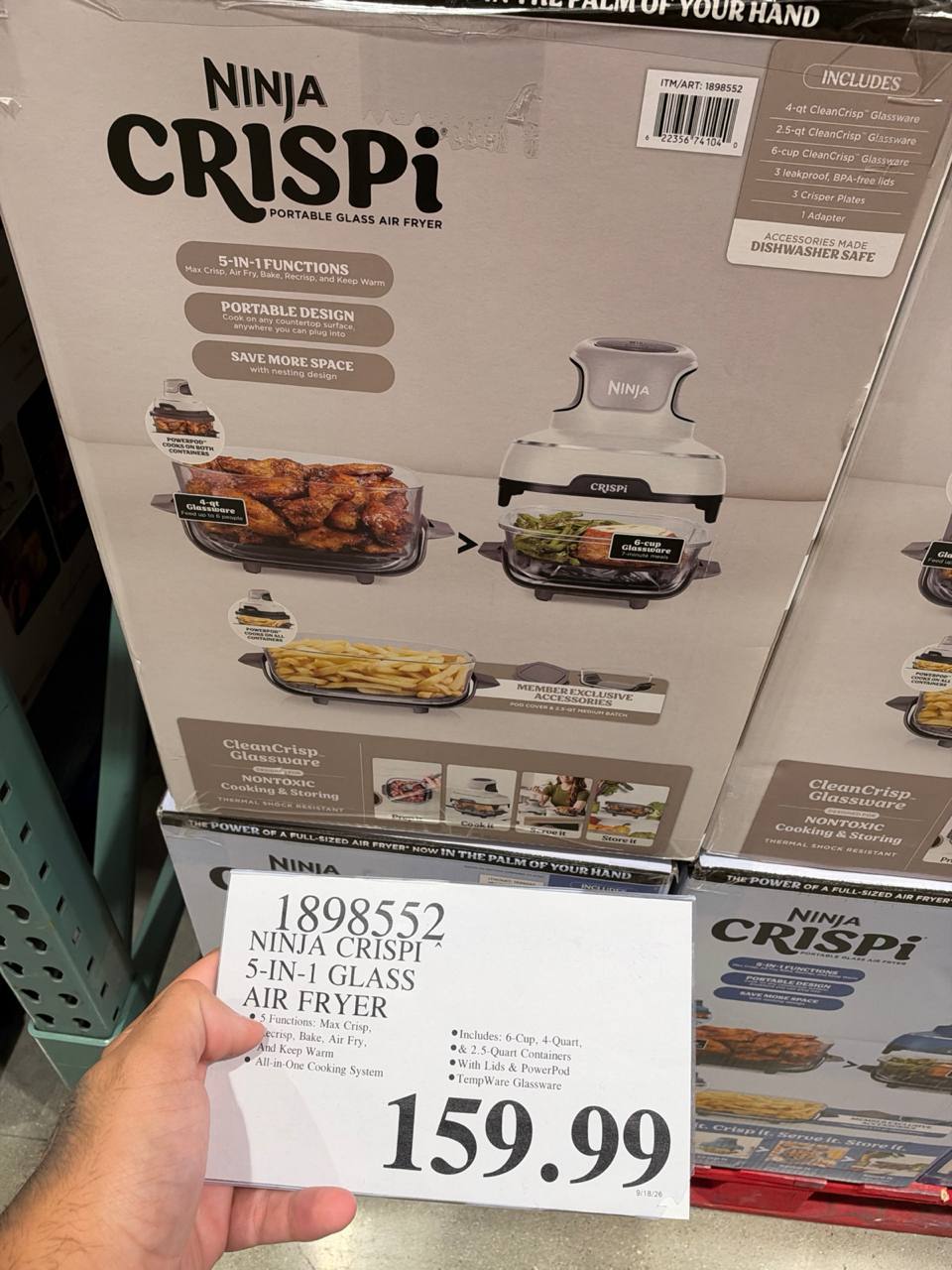 Costco - Ninja Crispi 5-in-1 Glass Air Fryer