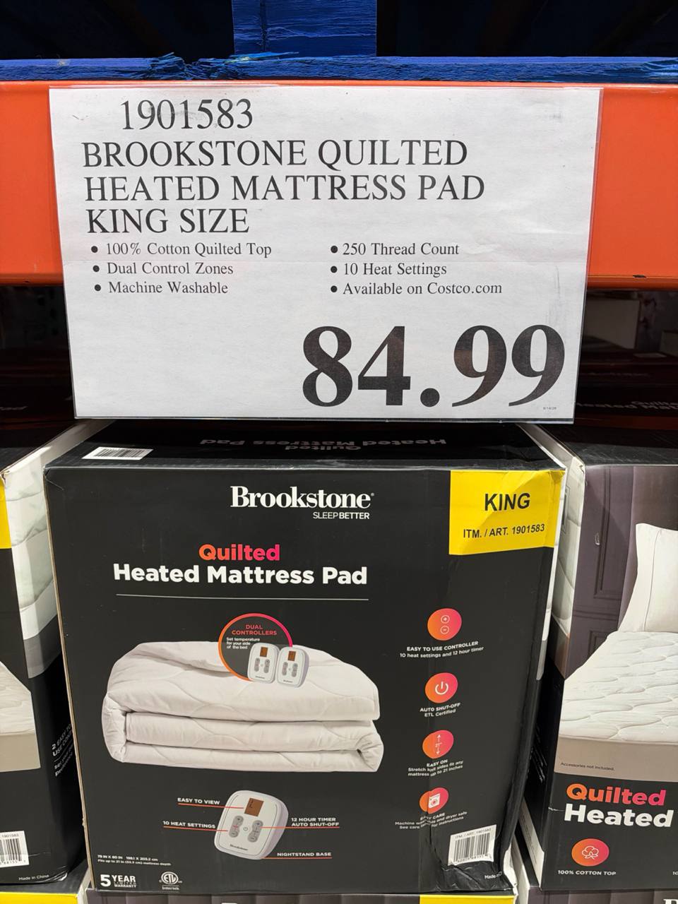 Costco- Brookstone Heated Mattress Pad - King Size