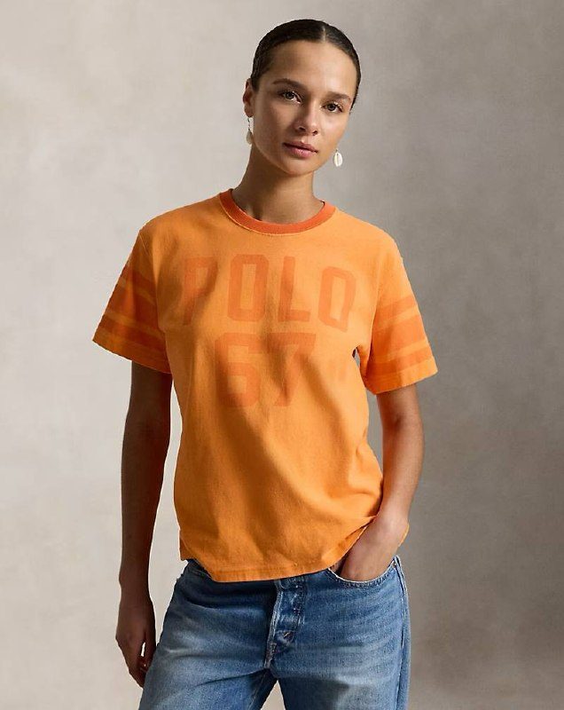 PRL Fem- Hallie Striped Cotton Jersey Tee
