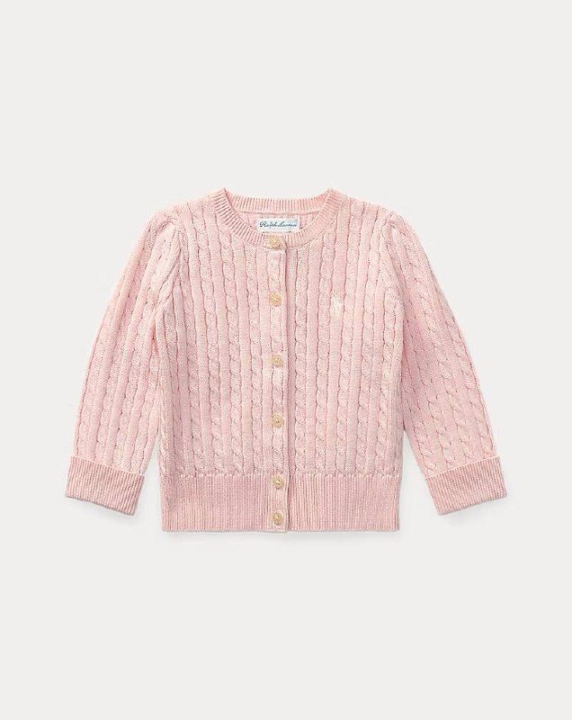 PRL Girl- Mini-Cable Cotton Cardigan