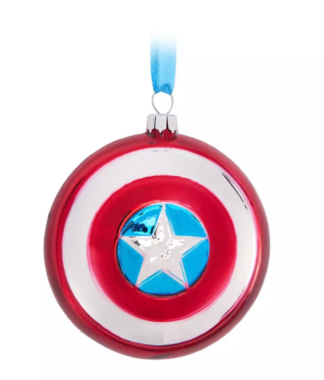Disney - Captain America Shield Glass Ornament
