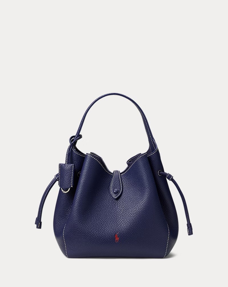 PRL Fem - Polo Play Leather Drawstring Bag
