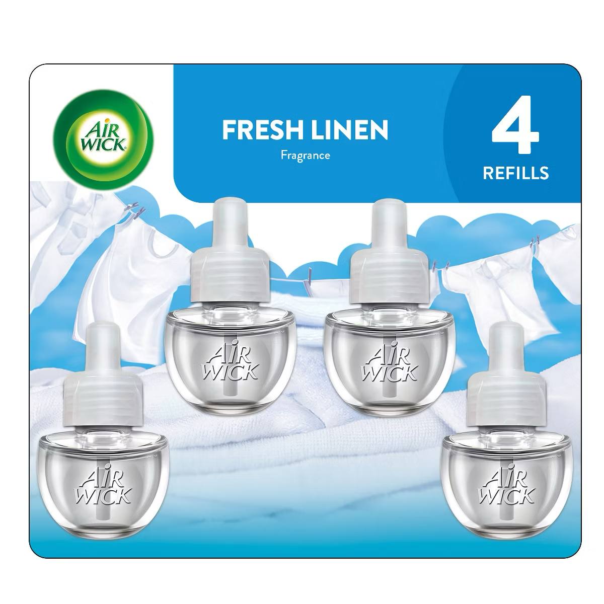 Target - Air Wick Plug-in Scented Oil Air Freshener Refills - Fresh Linen - 4pk