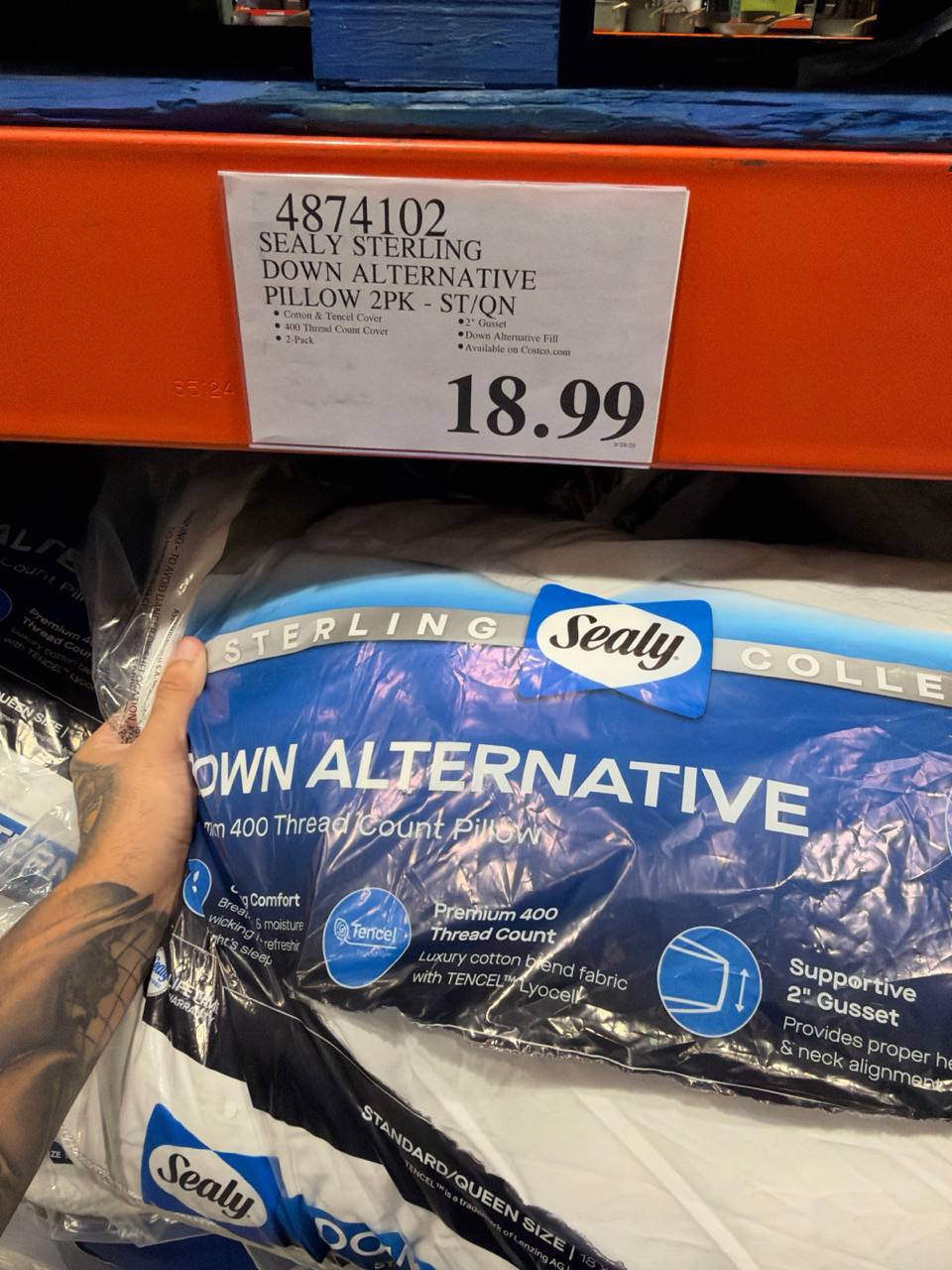 Costco- Down Alternative Pillow 2PK