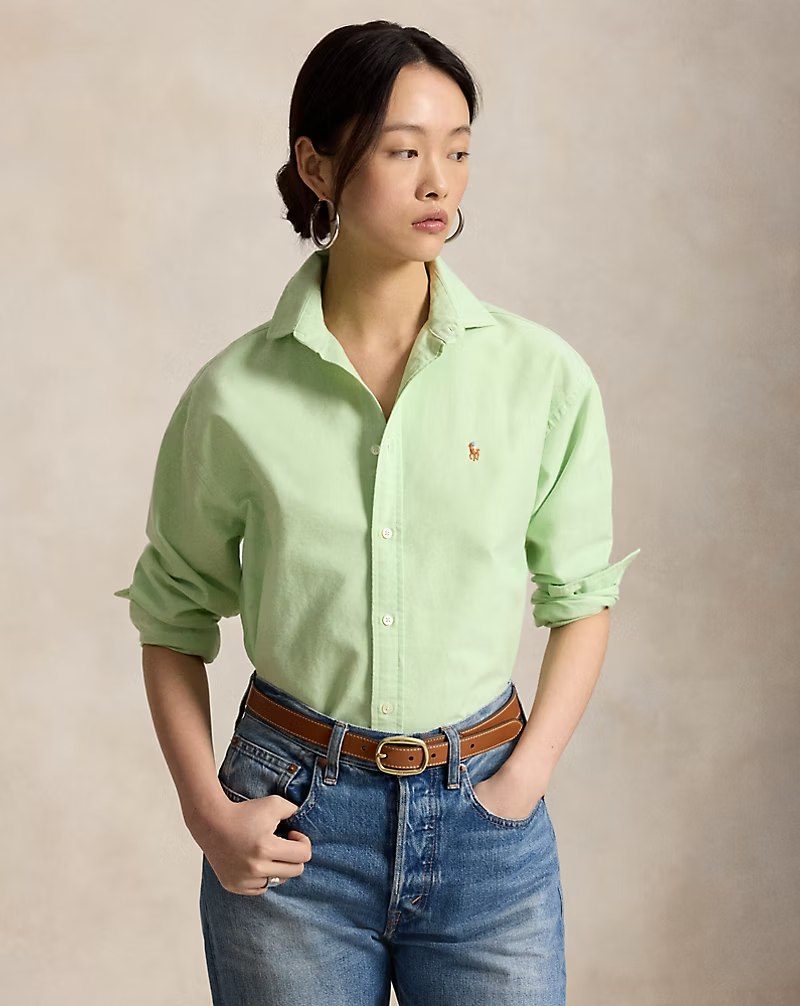 PRL Fem- Relaxed Fit Cotton Oxford Shirt