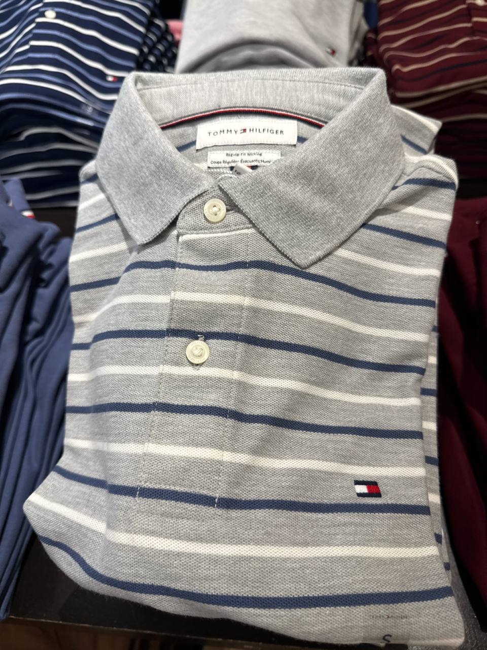 Tommy Masc- Camiseta Polo Listrada