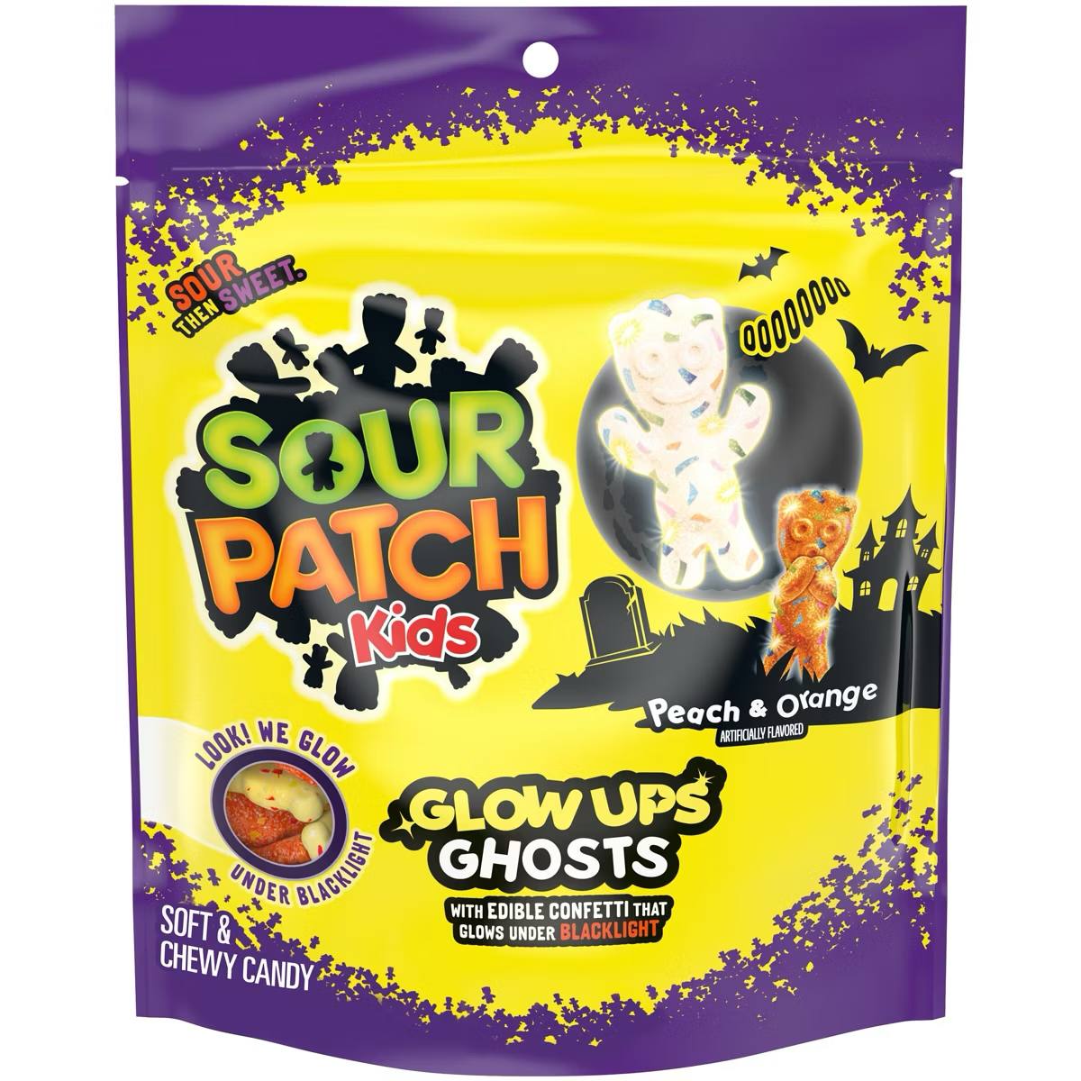 Target - SOUR PATCH KIDS Glow Ups Ghosts Halloween Soft & Chewy Candy - 8.37oz