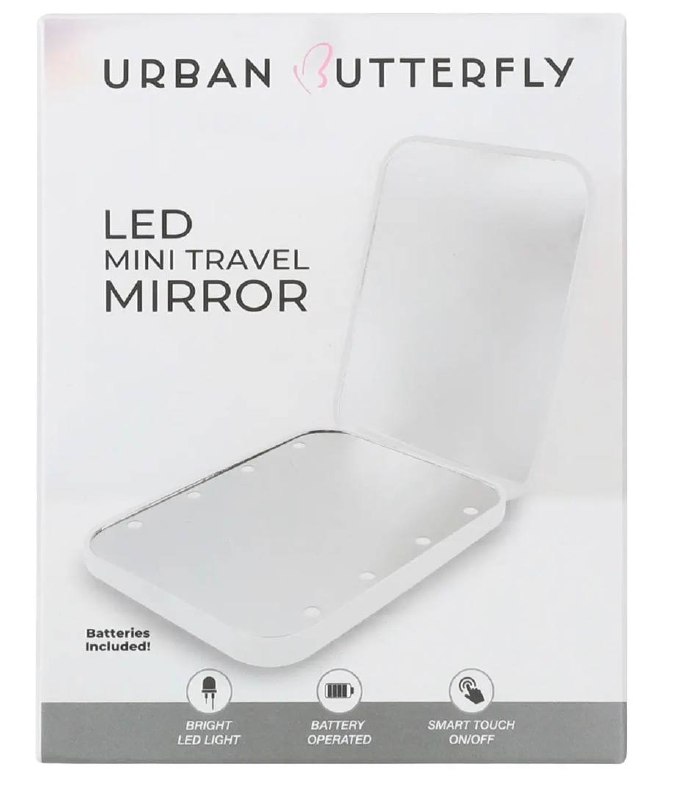 Five Below - Urban Butterfly LED Mini Travel Mirror