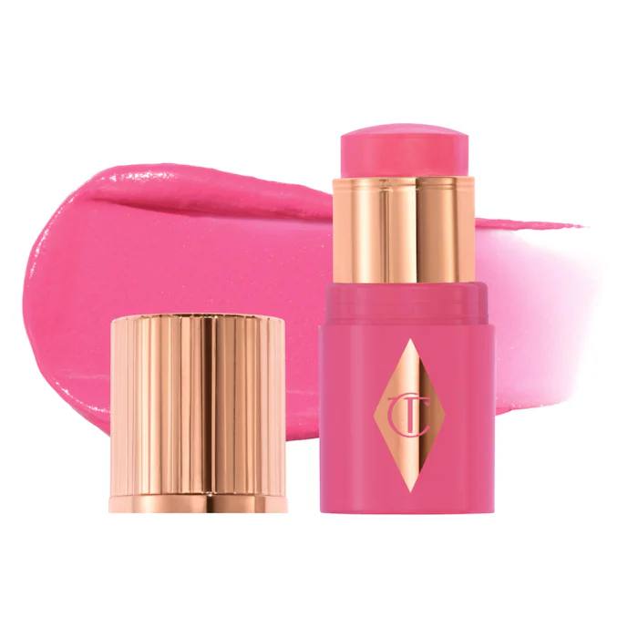 Sephora - Charlotte Tilbury Mini Unreal Lip + Cheek Glow Blush Stick with Hyaluronic Acid- Color Pinky Glow