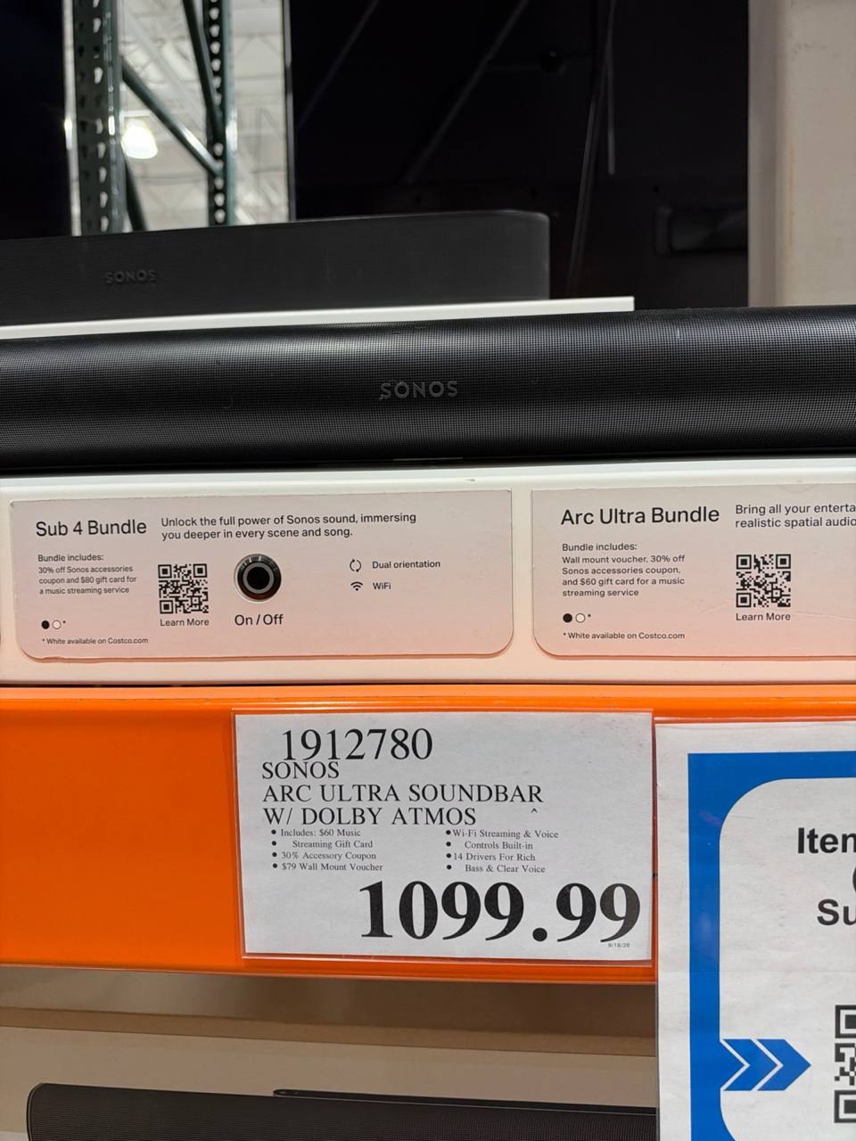 Costco - Sonos Arc Ultra Soundbar W/ Dolby Atmos