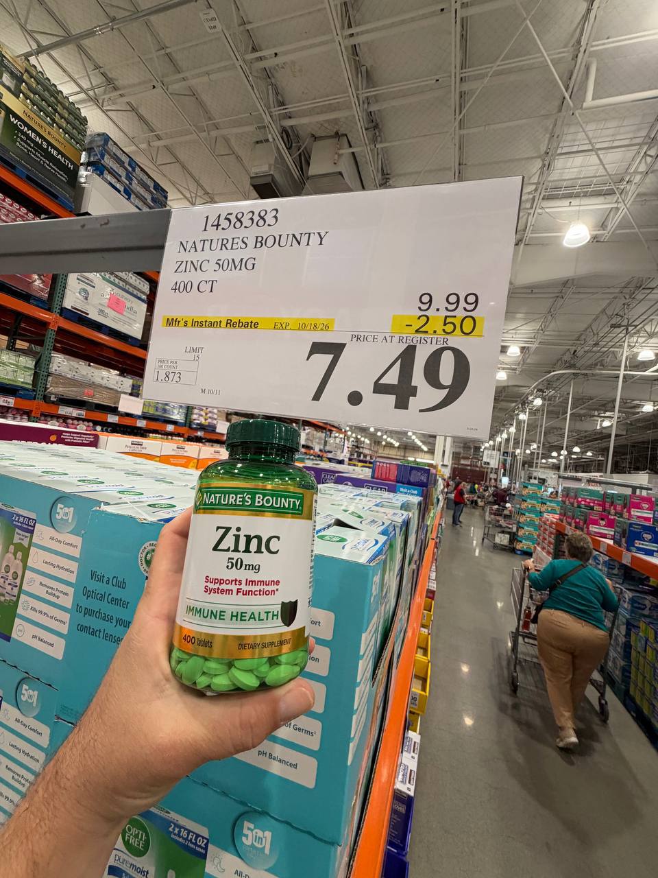 Costco - Natures Bounty Zinc